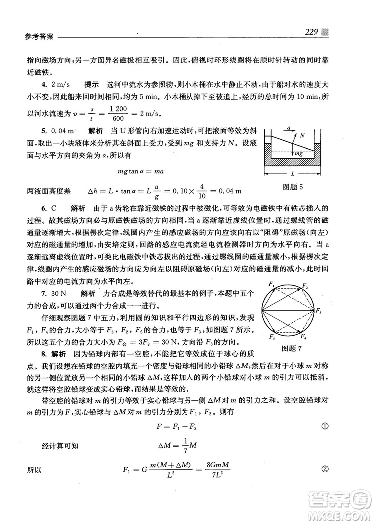 2018上海交通大学出版社高校自主招生考试直通车物理思维方法答案