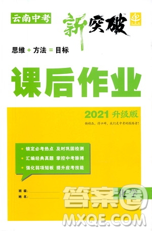 2021云南中考新突破课后作业2021升级版化学答案