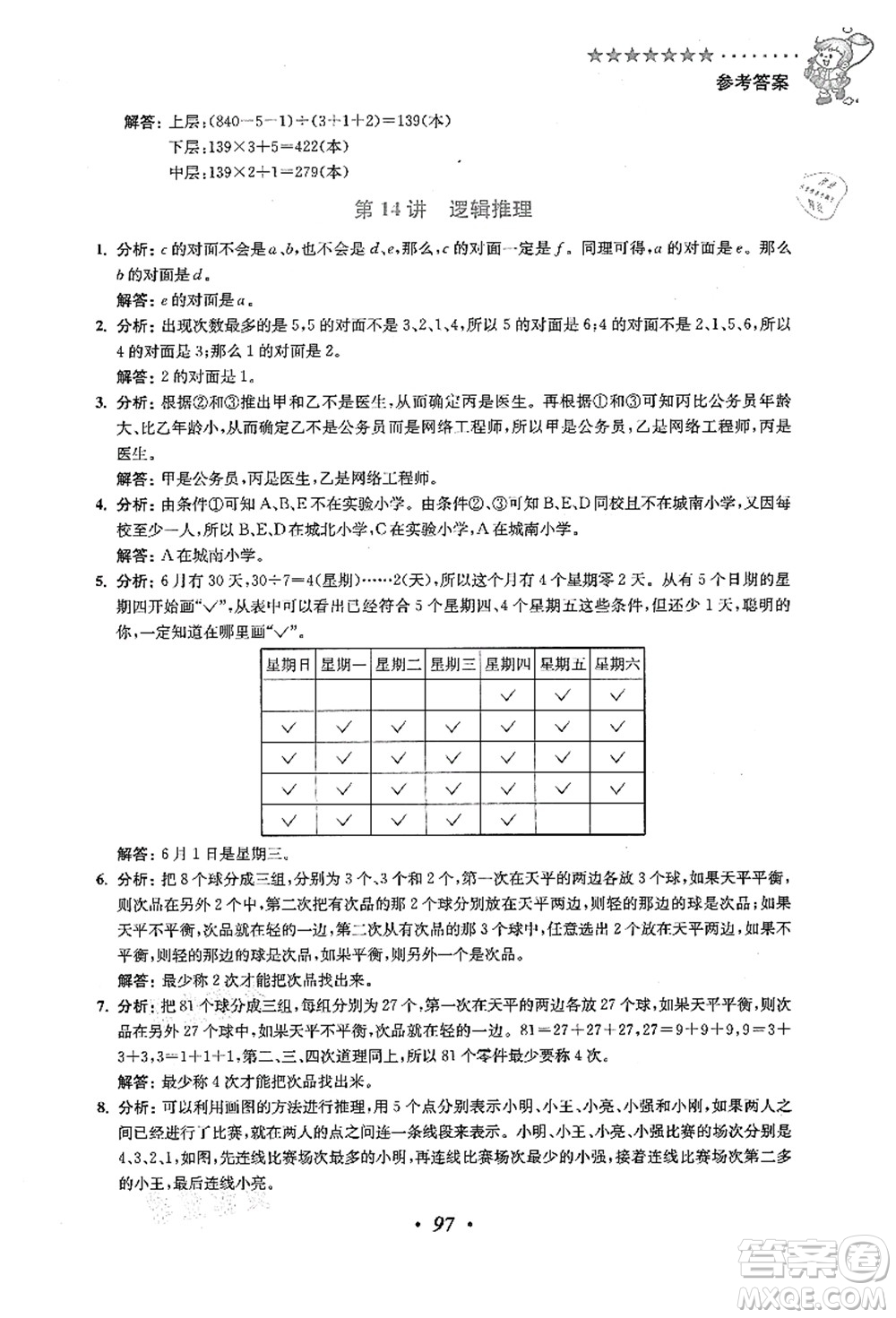 江苏凤凰美术出版社2021暑假培优衔接16讲五升六年级数学答案