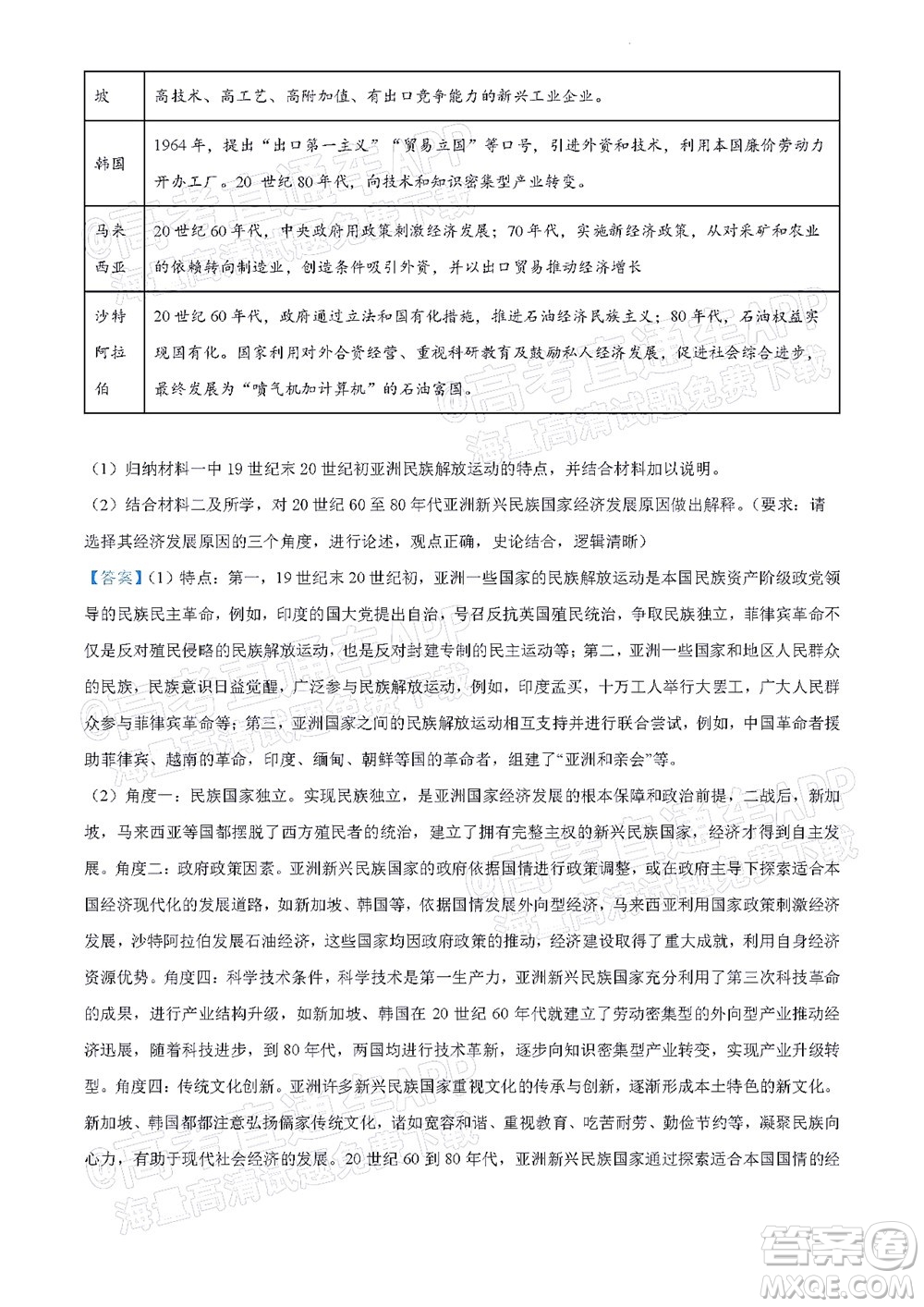 北京房山区2022年高考二模考试试卷高三历史试题及答案