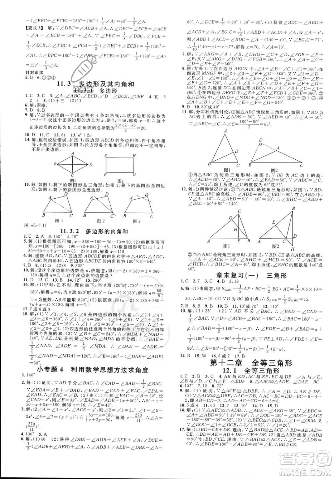 广东经济出版社2023年秋名校课堂八年级上册数学人教版福建专版答案