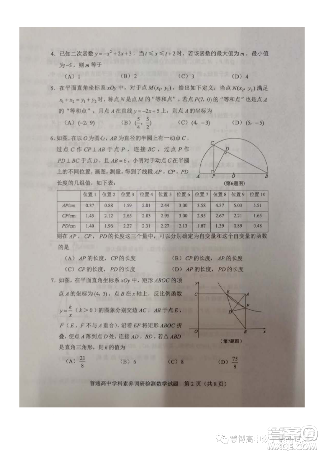 山东淄博2023年高一上学期数学学科素养检测数学试题答案